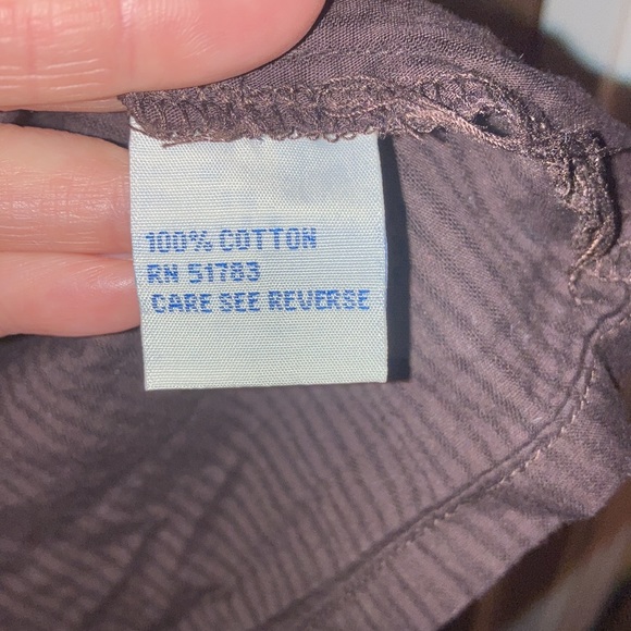 Maurice’s Size Medium Brown Button Up Lightweight Top - Picture 6 of 6